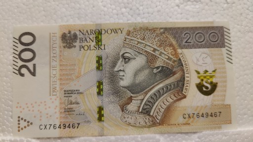 Zdjęcie oferty: Banknot 200zl z radarem