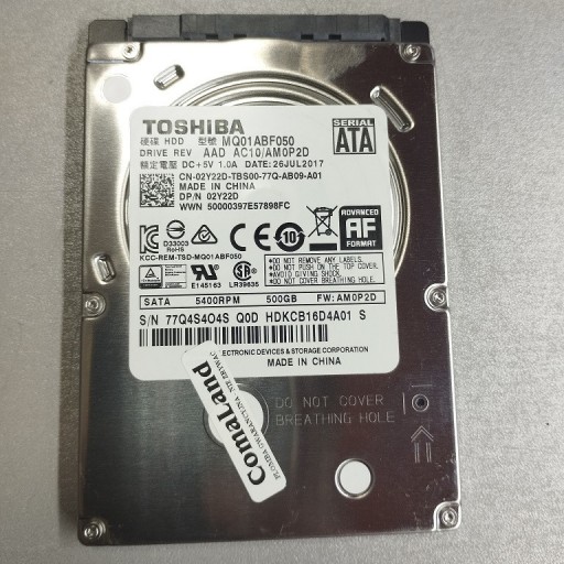 Zdjęcie oferty: Dysk twardy Toshiba 500GB SATA III 2,5