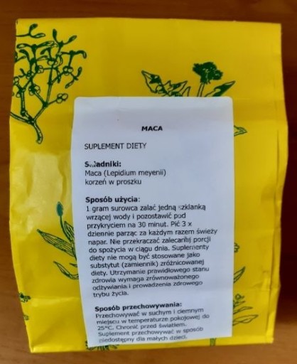 Zdjęcie oferty: Maca / Lepidium meyenii korzeń Estrogeny 250g