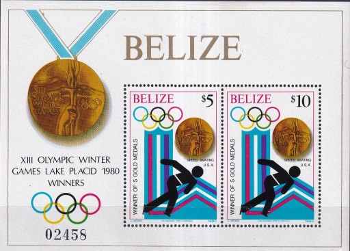 Zdjęcie oferty: Belize 1980 bl.20 cena 15,90 zł kat.12€ - sport