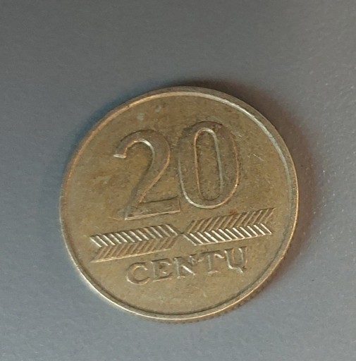 Zdjęcie oferty: 20 centów litewskich moneta wycofana z użytku 