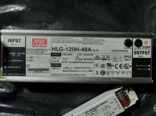 Zdjęcie oferty: Zasilacz Mean well 48v led HLG-120H-48A