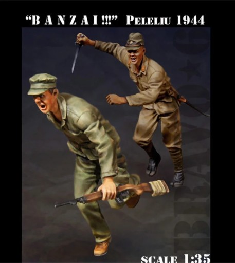 Zdjęcie oferty: Model z żywicy figurka 1:35 banzai żołnierze