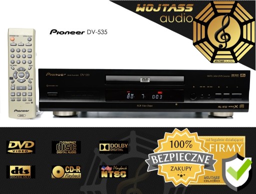 Zdjęcie oferty: Odtwarzacz DVD Pioneer DV-535 pilot CD CD-R