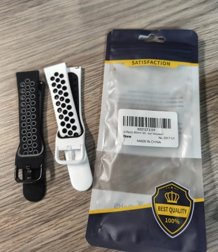 Zdjęcie oferty: Best Quality 2 sztuki silikonowych pasków o szerokości 20 mm