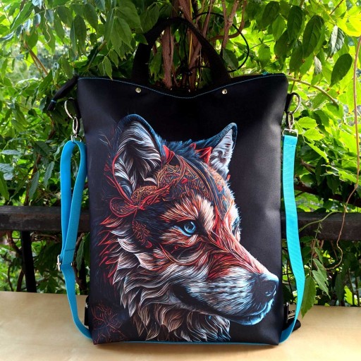 Zdjęcie oferty: Torba-plecak wodoodporna Elemental Wolf hand made