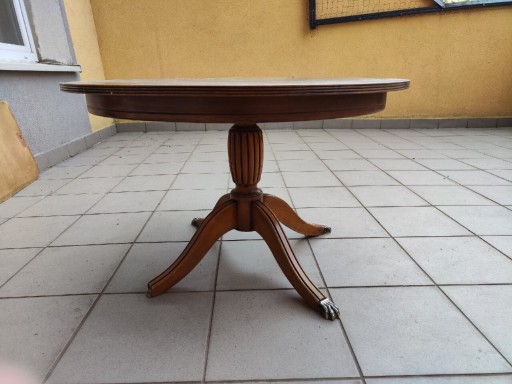 Zdjęcie oferty: Stół stolik kawowy lwie pazury skórzany drewniany