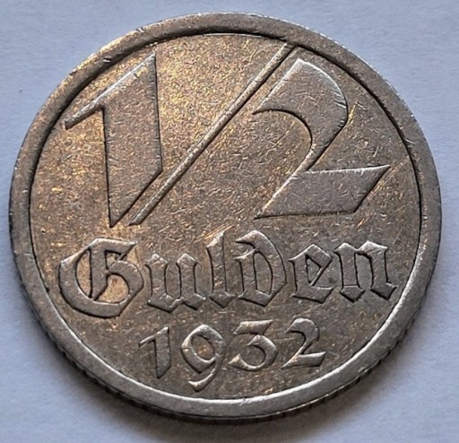 Zdjęcie oferty: Wolne Miasto Gdańsk - 1/2 guldena 1932 r