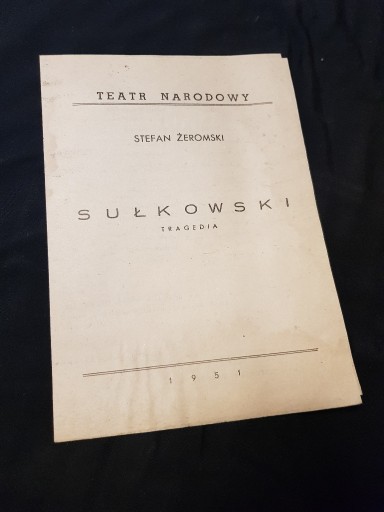 Zdjęcie oferty: stara ulotka program teatr narodowy sułkowski rok 1951 nr 700