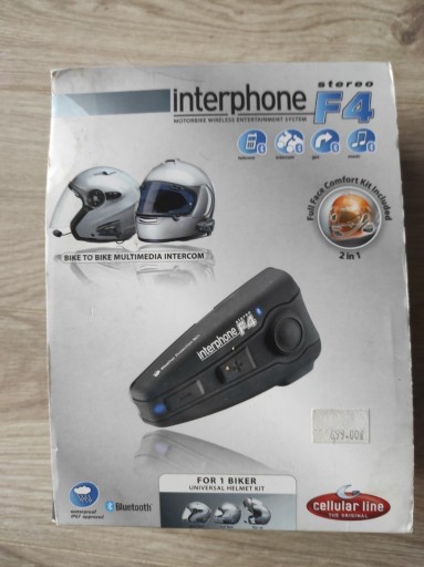 Zdjęcie oferty: Interkom motocyklowy INTERPHONE F4 zestaw 2 kaski 