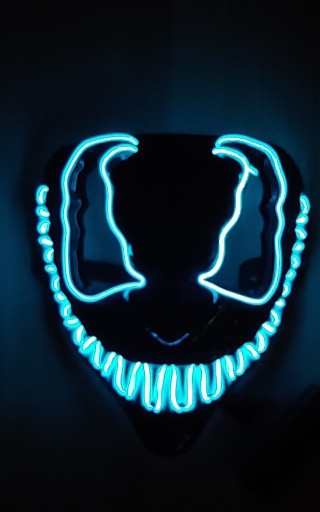 Zdjęcie oferty: Maska LED Venom dla DJ-a Techno Halloween Cosplay