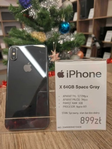 Zdjęcie oferty: Smartfon Telefon Apple iPhone X 64GB Space Gray stan bdb gwarancja