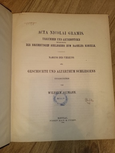 Zdjęcie oferty: Acta Nicolai Gramis urkunden und aktenstücke...