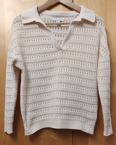Zdjęcie oferty: Amisu kremowy sweterek ażurowy 100% bawełna 36 S