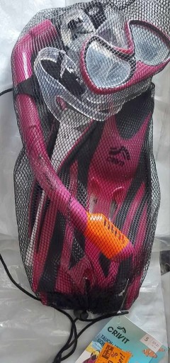 Zdjęcie oferty: Zestaw do nurkowania snorkelingu CRIVIT różowy maska fajka płetwy S (27-31)