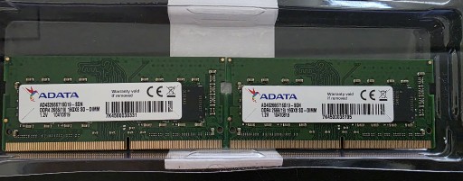 Zdjęcie oferty: RAM do Laptopa - 32 Gb - ADATA DDR4 2X16 GB PC4 2666Mhz SO-DIMM 1.2V