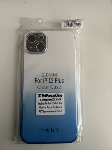 Zdjęcie oferty: Nakładka Gradient 2mm iPhone 15 plus 6,7 niebieska