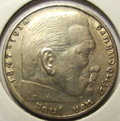 Zdjęcie oferty: 2 MARKI NIEMCY 1937 A PAUL VON HINDENBURG Ag (4)