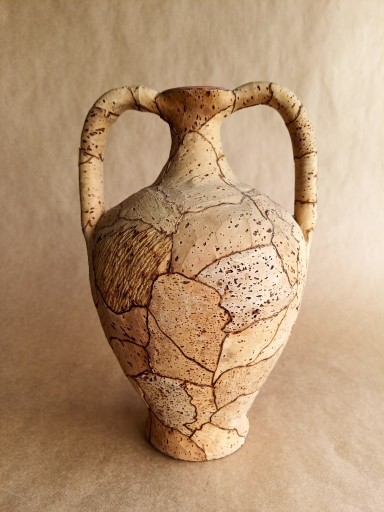 Zdjęcie oferty: Stylowy, gliniany wazon z korkową otuliną.Terakota