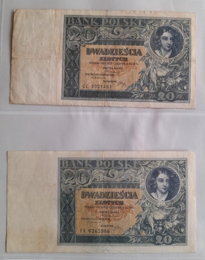 Zdjęcie oferty: BANKNOTY 20 zł 20 CZERWCA 1931r..