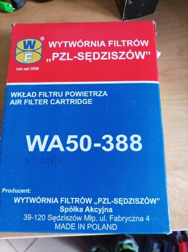 Zdjęcie oferty: FILTR POWIETRZA WA50-388  , AP 028/1