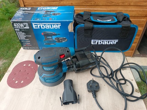 Zdjęcie oferty: Erbauer ERO400, szlifierka mimośrodowa, komplet, stan bdb