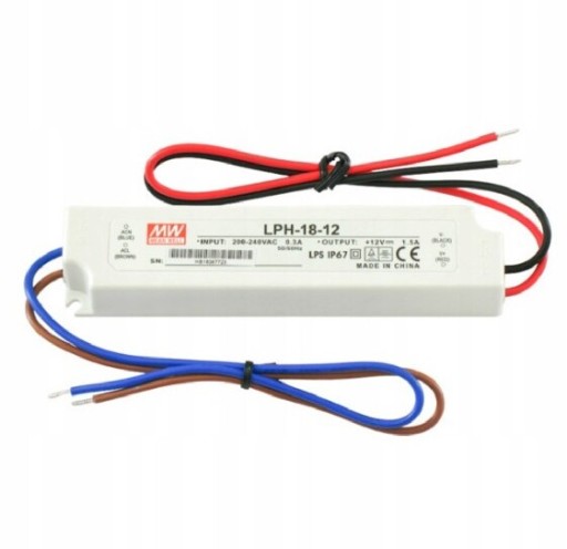 Zdjęcie oferty: Zasilacz do LED MeanWell 12V 18W IP67 LPH