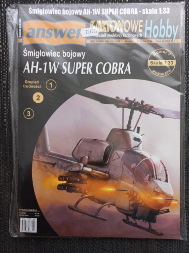 Zdjęcie oferty: Karton. Hobby 2016\7 Bell AH-1W Super Cobra LASERY