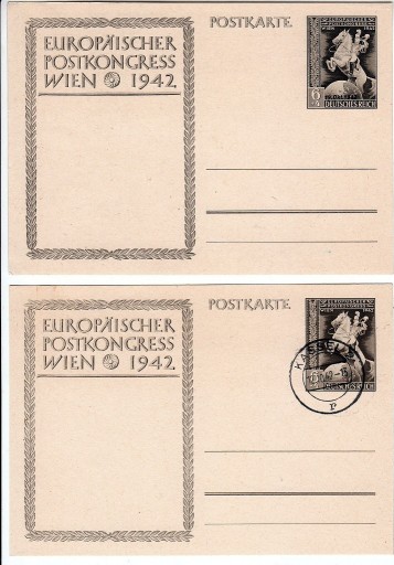Zdjęcie oferty: DR, Mi 821, karty pocztowe Kongres Pocztowy 1942