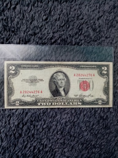 Zdjęcie oferty: 2 dolary USA 1953r - czerwona pieczęć 