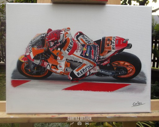 Zdjęcie oferty: Obraz Marc Marquez MotoGP Honda 30x40cm akryl