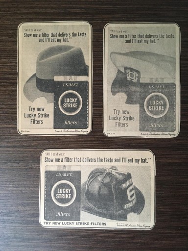 Zdjęcie oferty: Stare reklamy z gazet-Lucky Strike–lata 60XX wieku