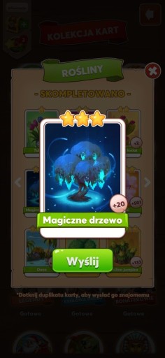 Zdjęcie oferty: Magiczne drzewo/Karta do gry Coin master 