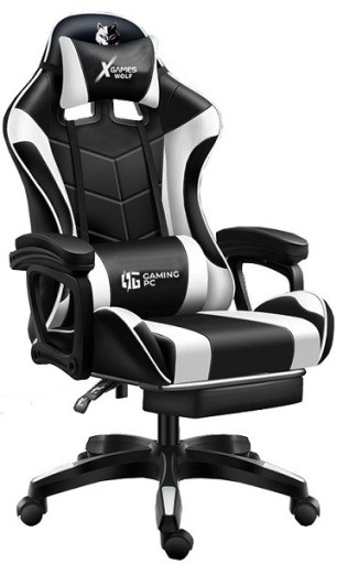 Zdjęcie oferty: Fotel gamingowy z masażerem Czarno-biały II kat