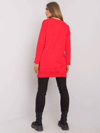 Zdjęcie oferty: Nowa Gruba długa czerwona bluza, ciepła sukienka 