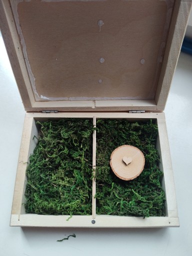 Zdjęcie oferty: Pudełko drewniane na obrączki prostokąt 