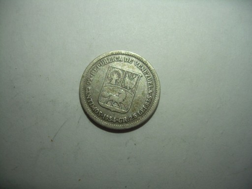 Zdjęcie oferty: Srebro Wenezuela 50 centimos 1954