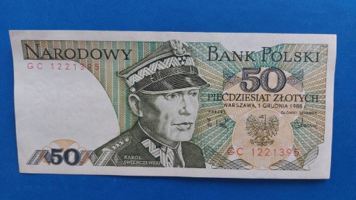 Zdjęcie oferty: Banknot 50 zł z 1988r, Seria GC