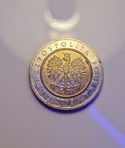 Moneta 5 zł z 2016 roku obiegowa 5zl złotych 2016r rok obiegowe RZADKA ...