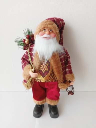 Zdjęcie oferty: Figurka świętego Mikołaja z lampionem 30 cm 