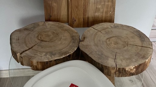 Zdjęcie oferty: 2 sztuki drewnianych dużych podstawek 