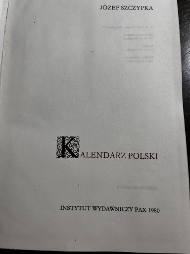 Zdjęcie oferty: Kalendarz Polski 1980