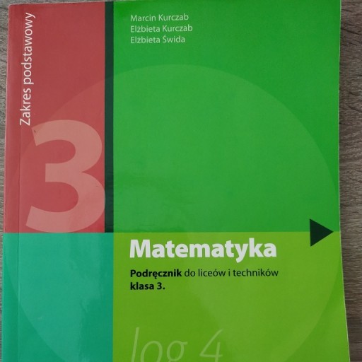 Zdjęcie oferty: Matematyka Podręcznik do liceów i techników kl. 3