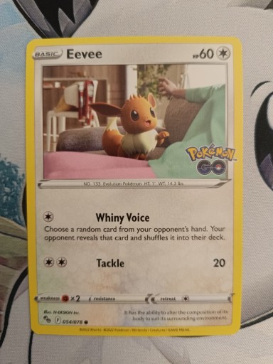 Zdjęcie oferty: Karty Pokemon GO ( PGO 054) Eevee