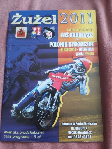Zdjęcie oferty: Program Żużel Grudziądz- Polonia Bydgoszcz 2011