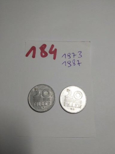 Zdjęcie oferty: Moneta Węgry 20 fillerów 1967-1989