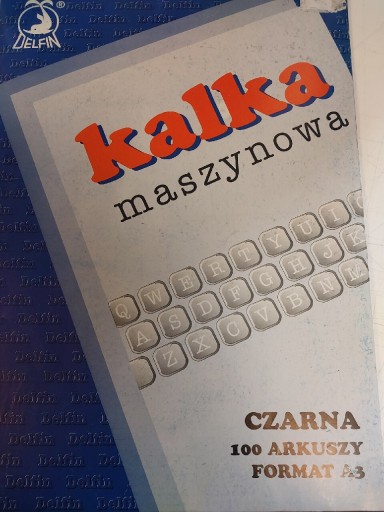 Zdjęcie oferty: Kalka maszynową czarna format a3 