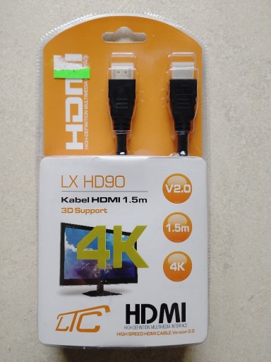 Zdjęcie oferty: Kabel HDMI LTC LXHD90 1.5m nowy