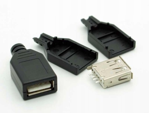 Zdjęcie oferty: Gniazdo USB typu A na kabel z osłoną