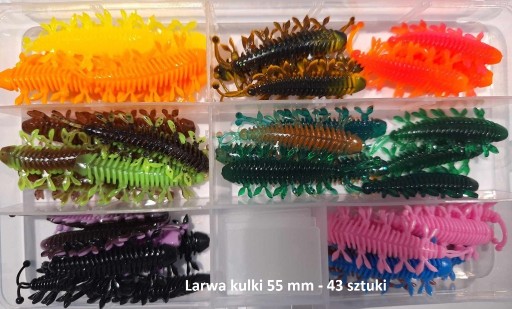 Zdjęcie oferty: Worm - ogonek z kulkami 5.5 cm 1g -43 szt (pływ.)